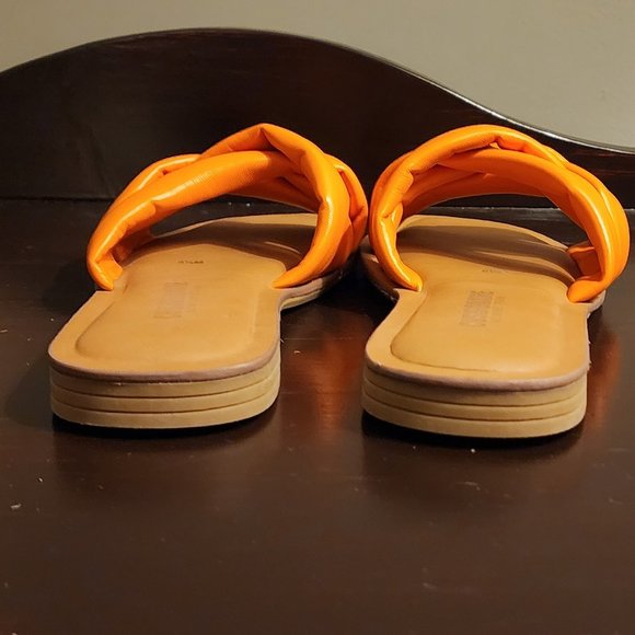 Cushionaire Orange Farah Memory Foam Sandal Size 6.5 - Picture 8 of 9